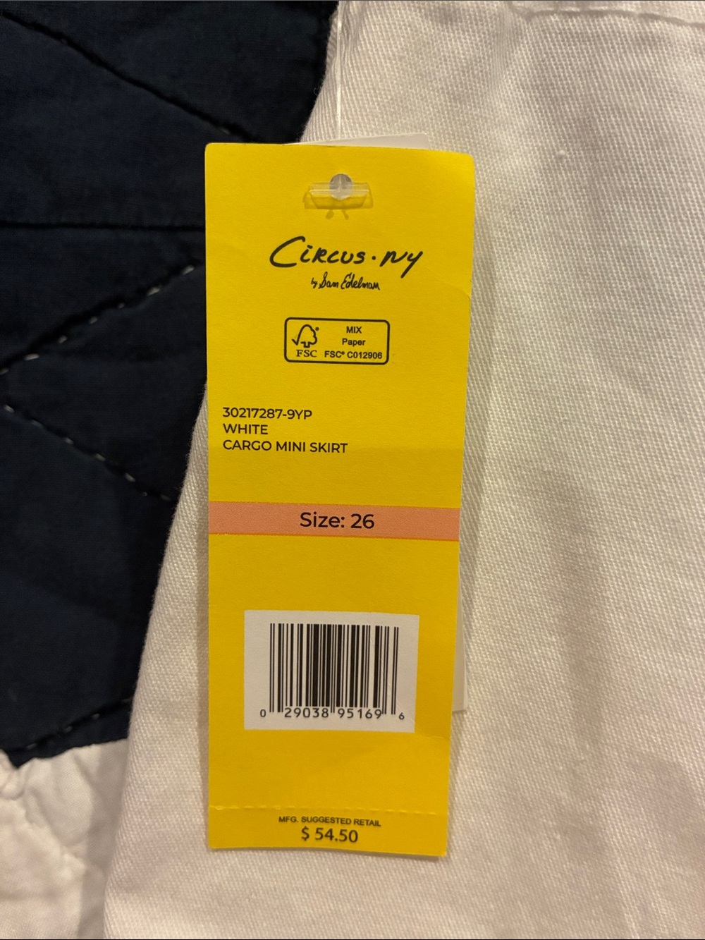 Circus NY by Sam Edelman NWT White Denim Utility Mini Skirt 2 Avail Sz 26 & 28 - Picture 5 of 10